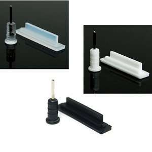 3 Sets Clear/Black/White Anti dust Dock Cap Cover Plug 