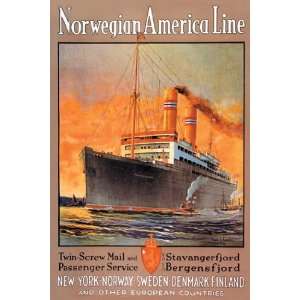  Norwegian America Cruise Line   Poster (12x18)