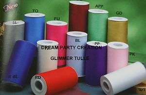 Sparkle GLIMMER Quality TULLE ROLL 25 YARDS CHOOSE From 13 COLORS 