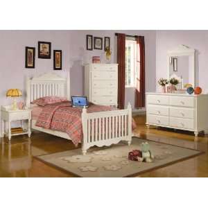 Pepper White 6 Pc Post Bed Set by Coaster Fine Furniture 