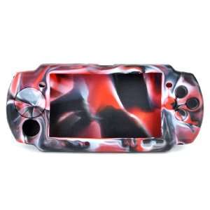  Silicone Protective Case for PSP 3000/2000   Red + White 