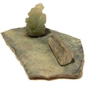   Slab Green Aventurine Ganesh Quartz Point Stone Crystal Healing 3