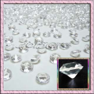 500PCS 4ct 10mm Clear Diamond Confetti Wedding Table Party Decoration 