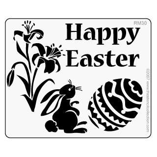  The Stencil Collection Happy Easter Embossing Brass 