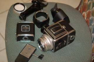HASSELBLAD 500C CHROME CAMERA OUTFIT +80MM w/ 2 A 12  
