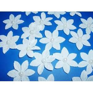   Flowers with Pearl Silk White Wedding Petals 