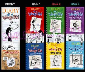 DIARY of a WIMPY KID BOOKMARK Dog Days Book Marker Cabin Fever the 