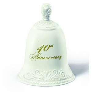  Russ 40th Anniversary Porcelain Bell, 4 Inch