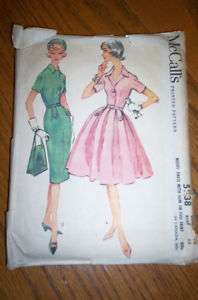 Vintage McCalls 5238 Womens Dress Sewing Pattern L@@K  