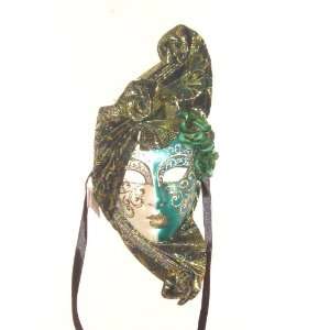  Green Ventaglio New Lillo Venetian Mask
