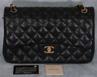5160 CHANEL BLACK QUILTED JUMBO FLAP BAG 2011 Collection  