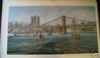 Terrence MALEY l/e lithograph New York Clipper Ships  