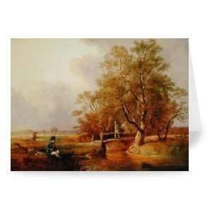 Fishing Bottom Fishing (oil on canvas) by   Greeting Card (Pack of 
