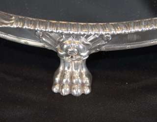 Pair Sheffield Silver Plate Epergnes Cut Glass Dishes Plated  