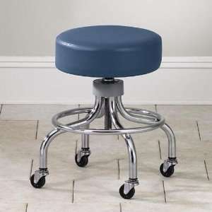 Adjustable Chrome Base Stool with Round Foot Ring  