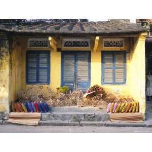  The Outside of a House in Hoi An, with Straw Baskets 