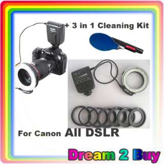   LED Light for Canon 550D 50D 5DII DSLR / Sony +3 in 1 Clean kit  