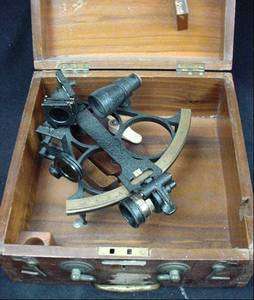 WW2 US Navy Sextant Kelvin Wilfrid White Co In Box WWII Ships Nautical 