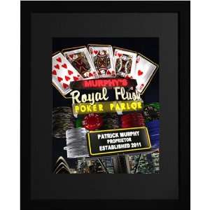  Royal Flush Poker Night Custom Framed Print Sports 