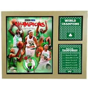  2008 Bostoin Celtics World Champion 11 x 14 Stat Mat 