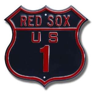  BOSTON RED SOX RED SOX U S 1 Authentic METAL ROUTE SIGN 