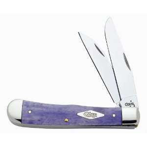 Case Wharncliffe Smooth Ultra Violet Bone Trapper 4 1/8 Closed (6254W 