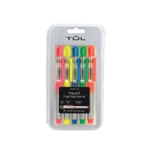  TUL Liquid Pocket Chisel Tip Highlighters, 10 Colored 