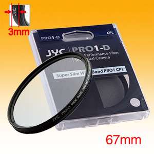 67mm JYC Pro Super Slim Circular Polarizing C PL CPL Filter For DSLR 