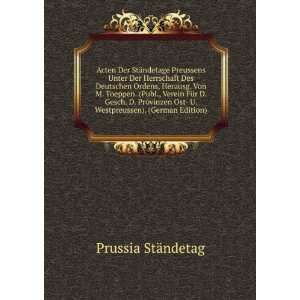   Westpreussen). (German Edition) Prussia StÃ¤ndetag 