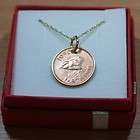 1944 farthing coin 68th birthday pendant chain 68th birthday 1944