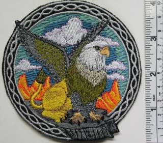 GRYPHON Sew On PATCH Embroidered OOAK 101 GRIFFIN  