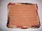 hand made crochet dish cloth varigated trim 7 5x6 5