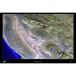  Konari, Iran Satellite Map Art, 36x24