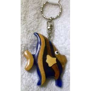   Hand Crafted Fish Key Ring, Key Chain, Key Holder 
