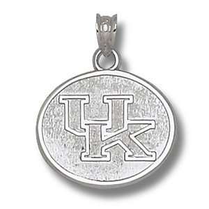  University of Kentucky UK Oval 5/8 Pendant (Silver 