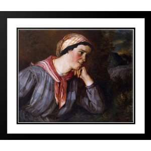  Courbet, Gustave 23x20 Framed and Double Matted Peasant 