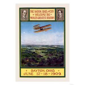  Dayton, Ohio Welcomes the Wright Brothers Giclee Poster 