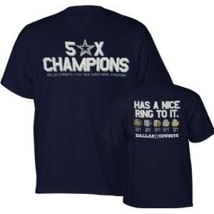    Dallas Cowboys 5x Champs Nice Rings T Shirt