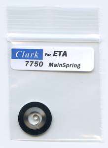 ETA 7750 MainSpring CLARK Fits many ETA Movements  