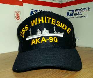 USS WHITESIDE AKA 90 Embroidered Navy Cap Made in the USA  