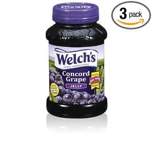 Welchs Grape Jelly, 48 Ounce Glass (Pack of 3)  Grocery 