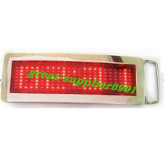 Fashion 7x23 Dot matrix LED text scroll sign display Belt Buckle 