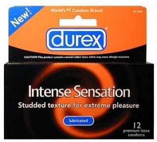 Durex Intense Sensation STUDDED Condoms 12 Pack  
