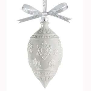  Wedgwood Holiday Snowflake Ornament White Luster