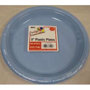  Light Blue Plastic Plates 9 20ct.