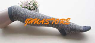 XMAS Gift Womens Girls Soft Wool Stretchy Knee High Socks For Winter 