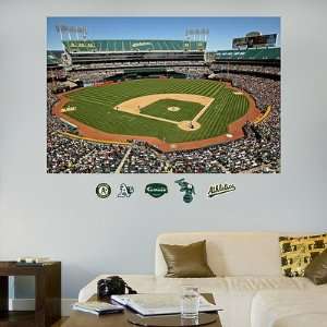 Inside Oakland Alameda County Coliseum Oakland Athletics Mural Fathead 