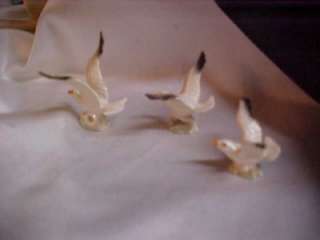 Set 3 Bone China Birds in Flight Figurines  