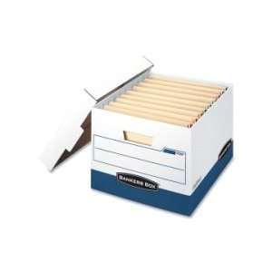  Bankers Box 00709 File Storage Box with Lid   White 