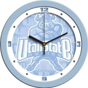    Utah State University UTU Glass Wall Clock